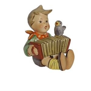 Vintage 1938 "Let's Sing" Hummel Figurine Hand painted Boy with‎ Accordion
